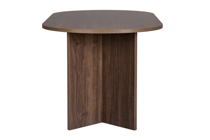 Sablin - Mesa de Comedor Venezia Walnut, 180x90x75 cm, Melamina Nogal, Moderna Escandinava, Capacidad de Carga 70 kg
